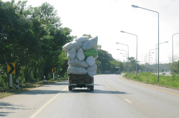 Hardwood charcoal supplier delivering products.